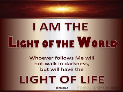 John 8:12 Jesus Is The Light Of The World (silver)